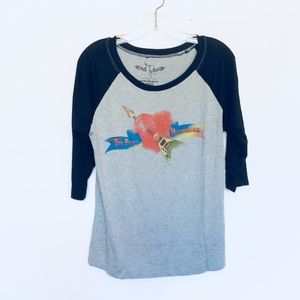 Tom Petty Raglan Rock Band T Shirt